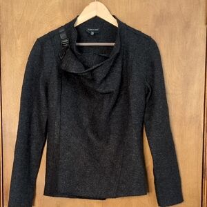 Eileen Fisher Boiled Wool Cowl Neck Sweater Wrap Size S/P